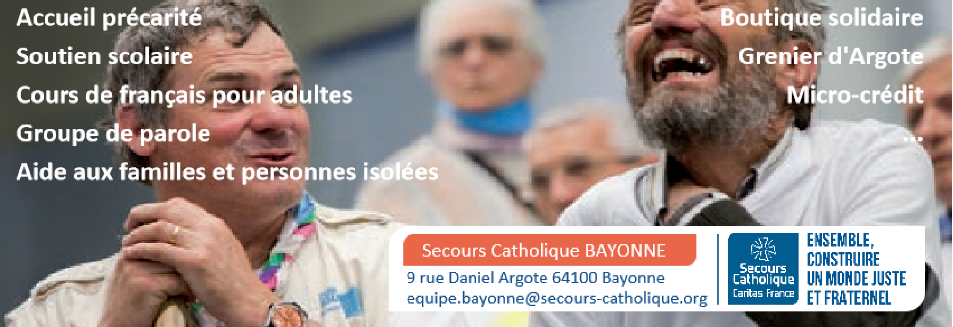 Les activités du Secours Catholique à Bayonne Les activité de l'équipe de Bayonne